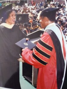Hyacinth Richardson at Commencement in 1991